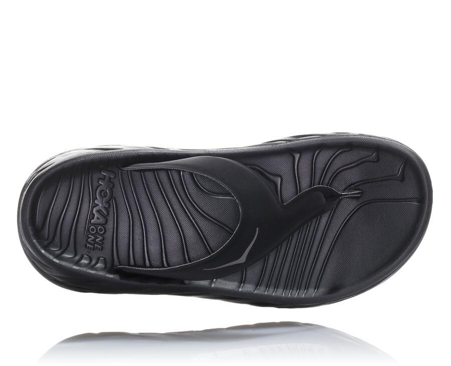 Sandalias Hoka One One Mujer - Ora Recovery Flip - Negras - BIH957301